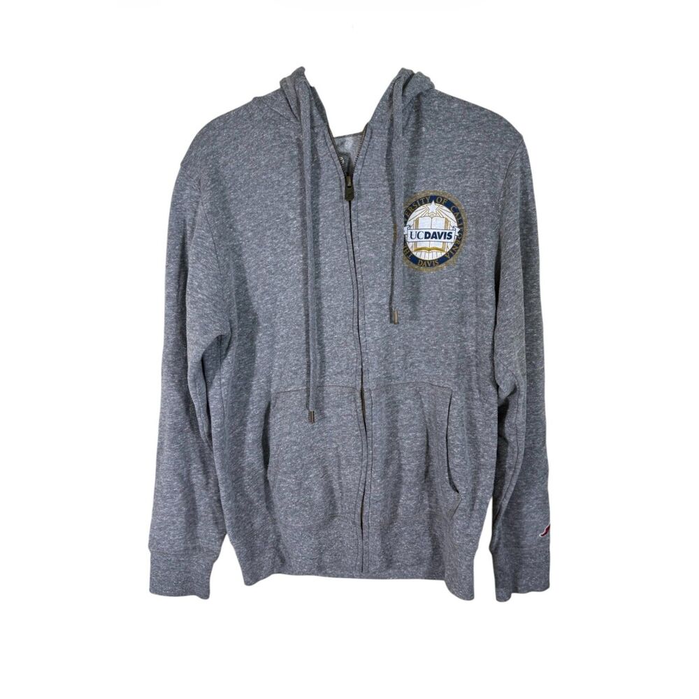 UC Davis Grey Zip Up Hoodie Jacket Unisex size Small